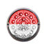 35982 by UNITED PACIFIC - Marker Light - (17) Red and Whtie LED, Clear Lens, Double Fury, Watermelon Style