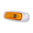 35995 by UNITED PACIFIC - Clearance/Marker Light - Chrome, 5-3/4" Wide, 3 LED, ViperEye Effect, Amber LED/Amber Lens