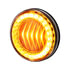 36088 by UNITED PACIFIC - Brake / Tail / Turn Signal Light - 4", Round, 30 LED, Amber LED, Clear Lens, I-Series Lumos Light