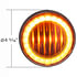 36088 by UNITED PACIFIC - Brake / Tail / Turn Signal Light - 4", Round, 30 LED, Amber LED, Clear Lens, I-Series Lumos Light