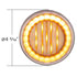 36093 by UNITED PACIFIC - Brake / Tail / Turn Signal Light - 4", Round, 33 LED, Amber LED, Clear Lens, X-Series Lumos Light