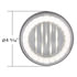 36094 by UNITED PACIFIC - Brake / Tail / Turn Signal Light - 4", Round, 33 LED, White LED, Clear Lens, X-Series Lumos Light
