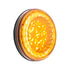 36098 by UNITED PACIFIC - Brake / Tail / Turn Signal Light - 4", Round, 33 LED, Amber LED, Clear Lens, S-Series Lumos Light