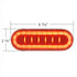 36100 by UNITED PACIFIC - Brake / Tail / Turn Signal Light - 6", Oval, 30 LED, Red LED/Lens, I-Series Lumos Light