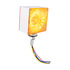 36106 by UNITED PACIFIC - Clearance/Marker Light - 3 in. Square, Amber and Red LED/Lens, Competition Series, Mini Double Face Light