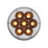 36531 by UNITED PACIFIC - Turn Signal Light - 14 LED 4" Double Fury Dual Color, Amber & Blue LED/Clear Lens