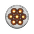 36532 by UNITED PACIFIC - Turn Signal Light - 14 LED 4" Double Fury Dual Color, Amber & White LED/Clear Lens