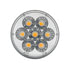 36532 by UNITED PACIFIC - Turn Signal Light - 14 LED 4" Double Fury Dual Color, Amber & White LED/Clear Lens