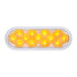 36723 by UNITED PACIFIC - Stop, Turn, & Tail Light - 13 LED 6" Oval, Double Fury, with Warning Light, Red & Amber LED/Clear Lens