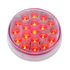 36722 by UNITED PACIFIC - Stop, Turn, & Tail Light - 19 LED 4" Round, Double Fury, with Warning Light, Red & Amber LED/Clear Lens