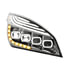 36725 by UNITED PACIFIC - Headlight Assembly - Passenger Side, Chrome, Quad-LED, with DRL and Sequential Signal