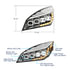 36724 by UNITED PACIFIC - Headlight Assembly - Driver Side, Chrome, Quad-LED, with DRL and Sequential Signal