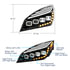 36726 by UNITED PACIFIC - Headlight - Left Side, Black, Quad LED, with Driving Light and Sequential Light