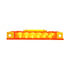 37593 by UNITED PACIFIC - Truck Cab Light - 6 LED, Exterior Visor Light, Amber LED/Amber Lens, for 1996-2023 Volvo VNL