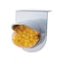 37721 by UNITED PACIFIC - Grakon 1000 Reflector LED Marker Light with Bracket - with Bezel and Visor, 19 LED, Amber Lens/Amber LED, Stainless Steel