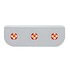 37868 by UNITED PACIFIC - Light Bar - Stainless, with Bracket, Clearance/Marker Light, Red LED, Clear Lens, Stainless Steel, 4 LED Per Fastener Light