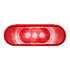 38067B by UNITED PACIFIC - 3-LED 6" Oval Stop/Tail/Turn Signal Light, Red LED, Red Lens, 12V, Bulk