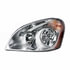 31319 by UNITED PACIFIC - Headlight Assembly - LH, Chrome Housing, High/Low Beam, H11, 4157 Bulb, with Signal Light, Original Style Design