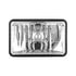 31396 by UNITED PACIFIC - Headlight - 1 High Power, LED, RH/LH, 4 x 6" Rectangle, Chrome Housing, Low Beam