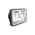 31396 by UNITED PACIFIC - Headlight - 1 High Power, LED, RH/LH, 4 x 6" Rectangle, Chrome Housing, Low Beam