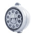 31563 by UNITED PACIFIC - Guide Headlight - 1 High Power LED, RH/LH, 7", Round, Polished Housing, with 5 LED Dual Mode Turn Signal Light, with Clear Lens