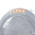 31705 by UNITED PACIFIC - Headlight - Half-Moon, RH/LH, 7", Round, Polished Housing, 6014 Bulb, with Bullet Style Bezel, with 4 Amber LED Signal Light, with Clear Lens