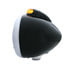 32416 by UNITED PACIFIC - Guide Headlight - 682-C Style, RH/LH, 7", Round, Powdercoated Black Housing, Crystal H4 Bulb, with Top Mount, 5 LED Dual Mode Signal Light, Amber Lens