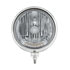 32558 by UNITED PACIFIC - Guide Headlight - 682-C Style, RH/LH, 7", Round, Chrome Housing, H4 Bulb, with 6 Amber Auxiliary LED Dual Mode Light