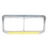 32701 by UNITED PACIFIC - Headlight Bezel - 24 LED, Rectangular, Dual, with Visor & "Glo" Light, Amber LED/Clear Lens