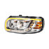 32916 by UNITED PACIFIC - Headlight - Left Side, LED, Projector, Chrome Housing, with Turn Signal and Light Bar