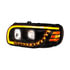 32918 by UNITED PACIFIC - Headlight - Left Side, LED, Projector, Blackout, with Turn Signal and Light Bar