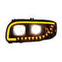 32918 by UNITED PACIFIC - Headlight - Left Side, LED, Projector, Blackout, with Turn Signal and Light Bar