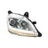 32925 by UNITED PACIFIC - Headlight - Right Side, LED, Projector, Chrome Housing, with Position and Sequential Light