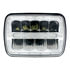 34122 by UNITED PACIFIC - Headlight - 9 High Power, RH/LH, 5 x 7" Rectangle, Black Housing, High/Low Beam, with 6 Bright White LED Position Light Bar