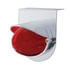34413 by UNITED PACIFIC - Marker Light - "Glo" Light, LED, with Bracket, with Visor, Dual Function, 9 LED, Red Lens/Red LED, Stainless Steel, 3 in. Lens, Watermelon Design