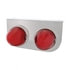 34425 by UNITED PACIFIC - Marker Light - "Glo" Light, LED, with Bracket, Dual Function, Two 9 LED Lights, Red Lens/Red LED, Stainless Steel, 3 in. Lens, Watermelon Design