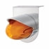 34446 by UNITED PACIFIC - Marker Light - "Glo" Light, Grakon, 1000 LED, with Bracket, with Visor, Dual Function, 9 LED, Amber Lens/Amber LED, Stainless Steel, 3 in. Lens, Watermelon Design