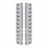 34470 by UNITED PACIFIC - Air Cleaner Light Bar - Front, Stainless Steel, with Bracket, Clearance/Marker Light, Amber LED, Clear Lens, Mini Lights with Visors, 3 High Power LED Per Light, for Peterbilt Trucks
