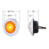 34822 by UNITED PACIFIC - Clearance/Marker Light - 3/4 in., Round, Amber LED/Clear Lens, ArcBlast Mini Light