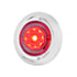 34827 by UNITED PACIFIC - Clearance/Marker Light - LED, Single Function, ArcBlast Mini, with Stainless Steel Bezel & Rubber Grommet, Red LED/Clear Lens