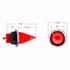 34842 by UNITED PACIFIC - Clearance Light - 4 LED, Red LED/Lens, Dual Function, Mini Spike Style