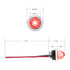 34850 by UNITED PACIFIC - Clearance Light - 4 LED, Red LED, Clear Lens, Dual Function, Mini Watermelon Style