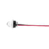 34850 by UNITED PACIFIC - Clearance Light - 4 LED, Red LED, Clear Lens, Dual Function, Mini Watermelon Style