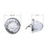 35019 by UNITED PACIFIC - Marker Light - (2) White LED, Clear Lens, Stainless Steel Bezel, Watermelon Style