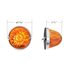 35028 by UNITED PACIFIC - Marker Light - (4) Amber LED, Amber Lens, Stainless Steel Bezel, Watermelon Style