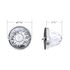 35031 by UNITED PACIFIC - Marker Light - (4) Amber LED, Clear Lens, Stainless Steel Bezel, Watermelon Style