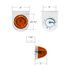 35052 by UNITED PACIFIC - Marker Light - Amber LED, Dark Amber Lens, Stainless Steel Bracket, Watermelon Style