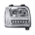 35131 by UNITED PACIFIC - Headlight - Passenger Side, Chrome, with LED DRL Bar, For 2018-24 Kenworth W990