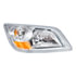 35724 by UNITED PACIFIC - ExacFit™ OE Style Headlight Assembly - RH, Chrome Housing, High/Low Beam, H4/4157 Bulb