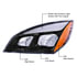 35739 by UNITED PACIFIC - Headlight - Black LED, Driver Side, Low/High Beam, with Original Style Housing, for 2018-2023 Freightliner Cascadia